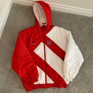 ADIDAS X NEBRASKA X CORNHUSKERS vintage puffer